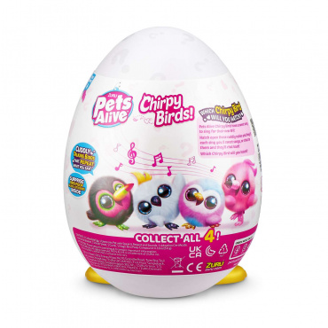 9537/44170 Игровой набор ZURU Pets Alive плюшевая   "Птичка-повторюшка", звук, ассорт