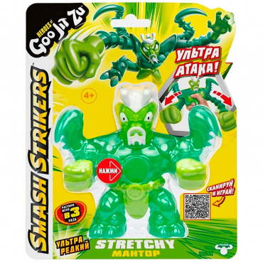 42841 Игрушка Гуджитсу Игрушка Ультраредкий Мантор Смэш Страйкерс тянущаяся фигурка GooJitZu