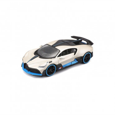 31526 Машинка die-cast Bugatti Divo, 1:24, белая с дизайном, открывающиеся двери