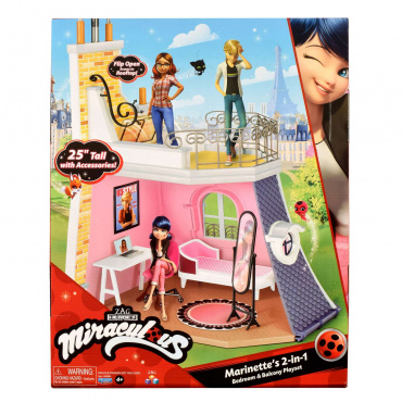 50660 Игровой набор Miraculous  2в1 "Дом Маринет" (спальня и балкон)