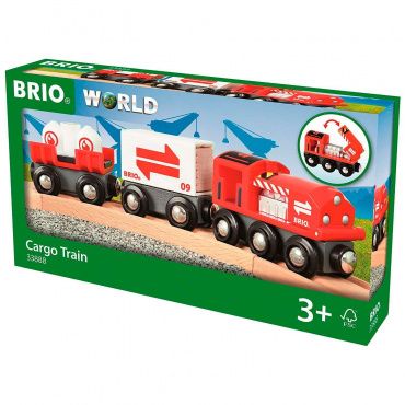 33888 BRIO Игрушка. Грузовой поезд, 7 эл.