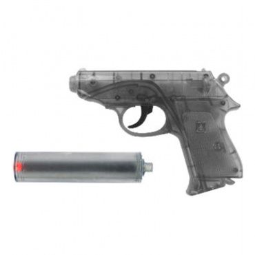 0472-07F Игрушка Пистолет Специальный Агент PPK 25-зарядные Gun с глушителем, упаковка-карта