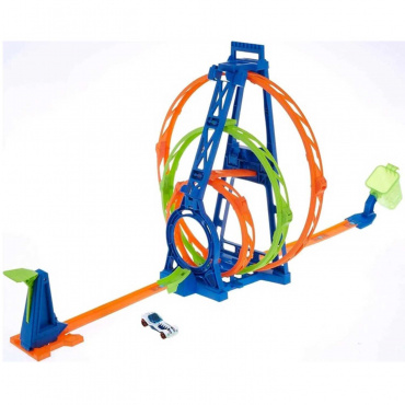 HMX38 Игрушка Автотрек Hot Wheels 'Тройная петля"  с машинкой