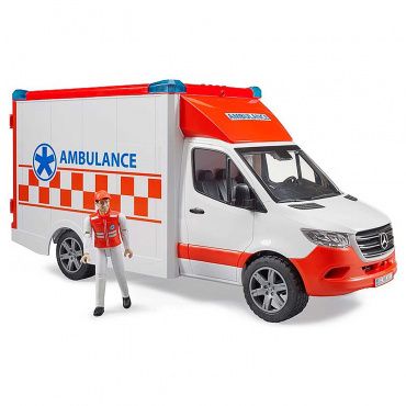 02676 Игрушка из пластмассы Bruder Машина скорой помощи Mercedes Sprinter с фигуркой