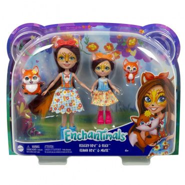 HCF81 Игровой набор Enchantimals Сестрички с питомцами Фелисити и Феана Лис