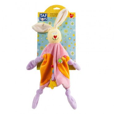 11055 Игрушка платочек-прорезыватель Кролик Taf toys