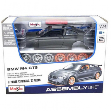 39249 DIY машинка с отверткой die-cast BMW M4 GTS, 1:24, тёмно-серая
