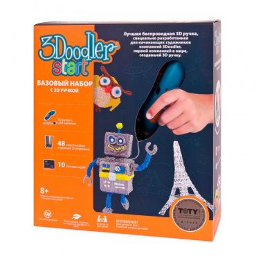 3DS-ESST-TNG-R-17 3Д Ручка 3DOODLER START, базовый набор Wobble Works