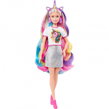 GHN04 Кукла Barbie Радужные волосы. 29 см