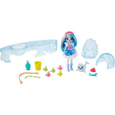 GJX48 Игровой набор Enchantimals Рыбалка на льду Сэши Тюленни с питомцем