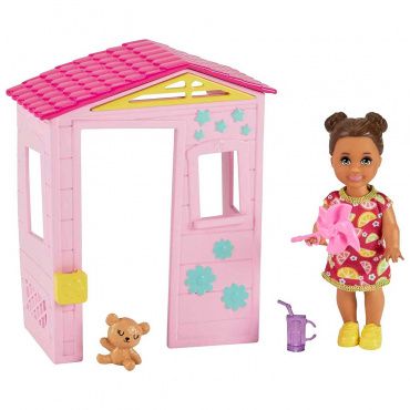 FXG94/GRP15 Игровой набор Barbie Игра с малышом "Малышка и розовый домик"
