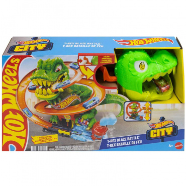 JBM73 Автотрек Hot Wheels "Атака огненного Ти-Рекса"