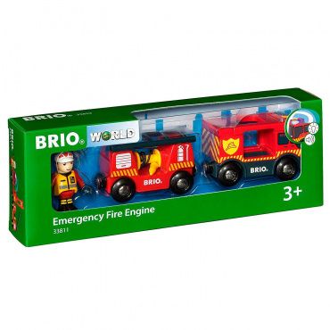 33811 BRIO Игрушка. Пожарная машина, свет, звук, выдвижная лестница, закруч шланг