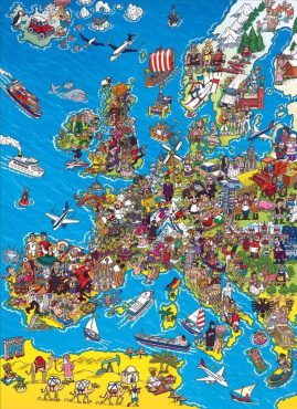 39384 Мозаика 1000 эл. "Карта Европы"