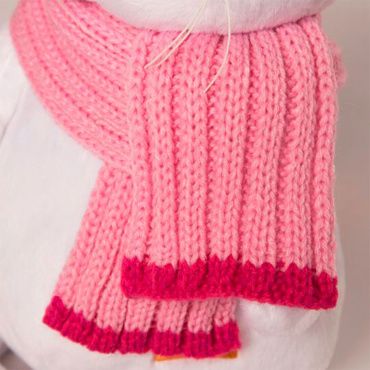 LK24-022 Игрушка мягконабивная Ли-Ли в розовой шапке с шарфом