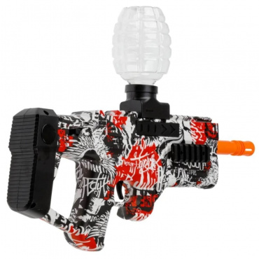 Т24903 1TOY Gelex Бластер электрич., в компл. гидрогел. снаряды, USB-провод, черн.с рукояткой, асс.
