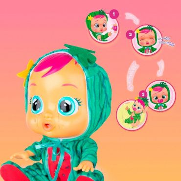 93805 Игрушка Cry Babies Плачущий младенец, серия Tutti Frutti арбуз