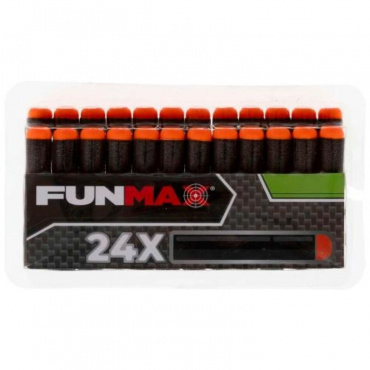 Т24243 1toy Funmax "A53" бластер электрич., обойма на 12 выстрелов, в компл. 24 EVA снаряда.