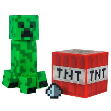 TM16503 Игрушка Фигурка Minecraft Creeper Крипер с аксессуарами пластик 8см Jazwares