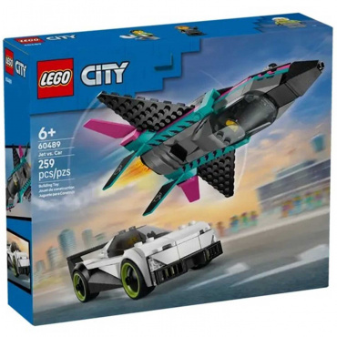 60489 Конструктор Сити "Реактивный самолет против автомобиля"