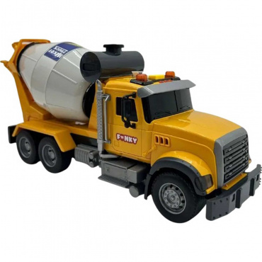 FT1202613 Игрушка "Городская техника" желт. фрикц. машина бетоносмеситель,32см, свет, зв, Funky Toys FT1202613 Игрушка "Городская техника" желт. фрикц. машина бетоносмеситель,32см, свет, зв, Funky Toys