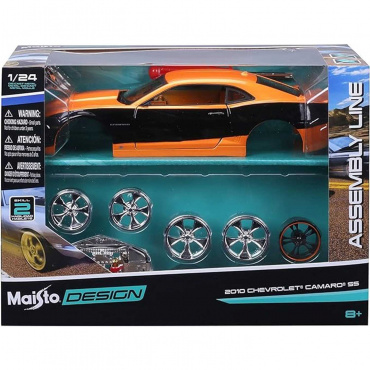 39361 DIY машинка с отверткой die-cast 2010 Chevrolet Camaro RS, 1:24, серая с принтом, открыв. двер