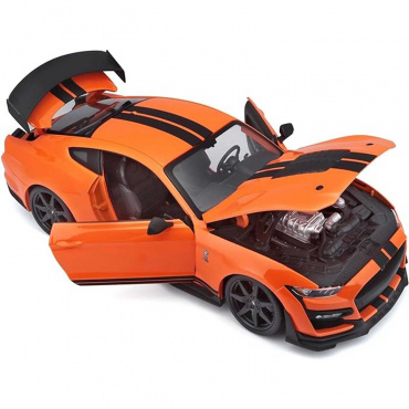 31388 Машинка die-cast 2020 Ford Shelby GT500, 1:18, оранжевая, открывающиеся двери
