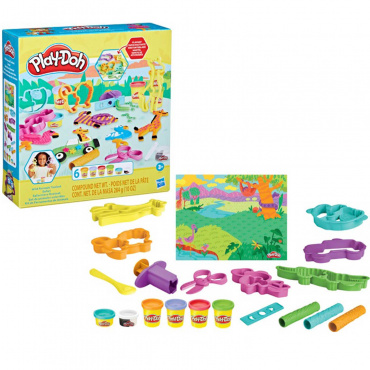 F7213 Набор с массой для лепки PLAY-DOH "Дикие животные"