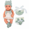 Т22493 1toy PREMIUM Пупс в голуб.одежде 30 см, с 2-мя предметами одежды