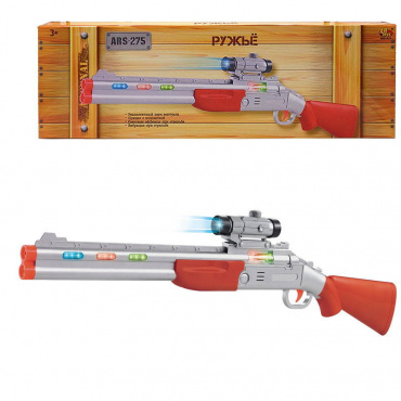 ARS-275(DQ-2312) Игрушка Ружье с прицелом, эл/мех, со световыми и звуковыми эффектами, в коробке,