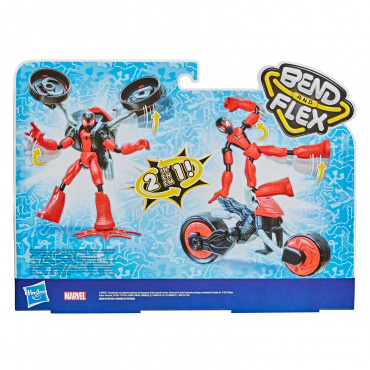 F0236 Игровой набор Человек-паук на мотоцикле серия Bend&Flex
