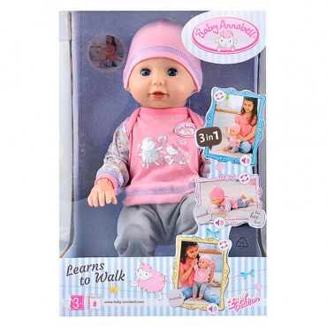 700136 Игрушка Baby Annabell Кукла Учимся ходить, 43 см, кор.