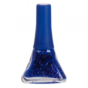 Т14139 Детский лак для ногтей Lukky, серия конфетти, цвет 13К, синий с блестками, блистер