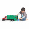 02812 Игрушка из пластмассы Мусоровоз MACK (зелёный фургон, красная кабина)
