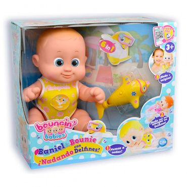 801011 Игрушка Bouncin' Babies Кукла 35 см, плавающая с дельфином в асс