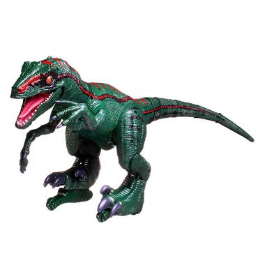WD-13030 Игрушка Динозавр на р/у "Велоцираптор", пускает пар, звуковые и световые эффекты, в коробке