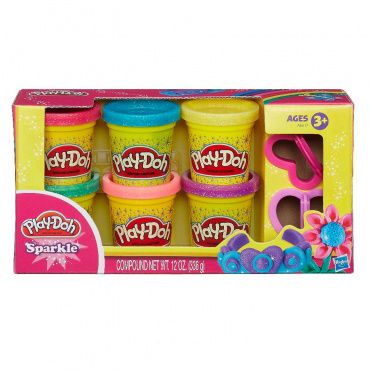 A5417 Набор пластилина Play-Doh с блёстками (6 банок) Блестящая коллекция