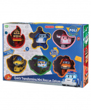 ZR-915 Игровой набор Robocar Poli из 6 трансформеров мини