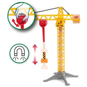 33835 Brio Игрушка большой подъёмный кран с подъёмником на магните, вращающийся, с подсветкой