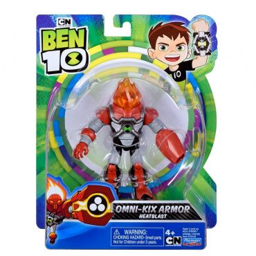 76146 Игрушка из пластмассы Ben 10 Фигурка 12.5 см, Бронированный Человек-огонь