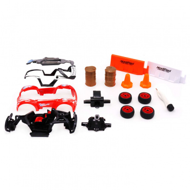 YS0281480 Игрушка Машинка DIY 13 см, металлическая красного цвета с аксессуарами Funky Toys