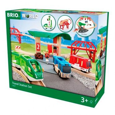 33627 BRIO Игровой набор с автовокзалом, 2 моста и ж/д, 25 эл.