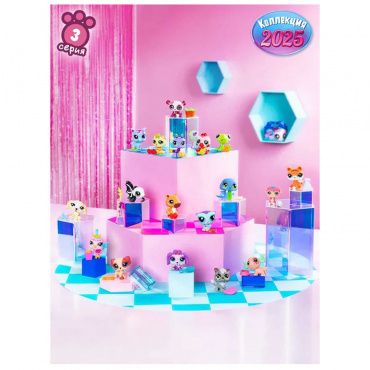 00636_LPS Набор "Обед с друзьями": три фигурки мини-животных с аксессуарами, Littlest Pet Shop