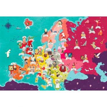 29061 Мозаика 250 эл. "Карта. Знаменитые люди Европы"