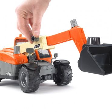 02140 Игрушка из пластмассы Погрузчик колёсный JLG 2505 Telehandler с телескопическим ковшом