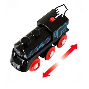33599 BRIO Игрушка Подзаряжаемый ретро-паровоз с mini USB кабелем,движ.,свет,20х5х10см,кор.