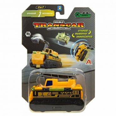 Т20787 Игрушка 1toy Transcar Double: Бронебой – Экскаватор, 8 см, блистер