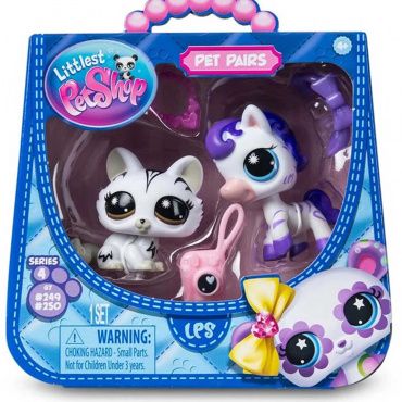 00709_LPS Игровой набор "Пара друзей" Модные полосочки (2 фигурки: Кошка и Зебра)