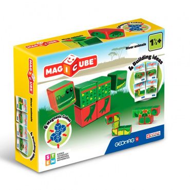 GEO133 Набор Магнитные кубики Magicube Речные животные (6 шт) TM toys