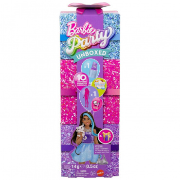 JFY66 Игрушка. Кукла Barbie "Party Unboxed" серии "Бьюти-вечеринка" (фиолетовый)